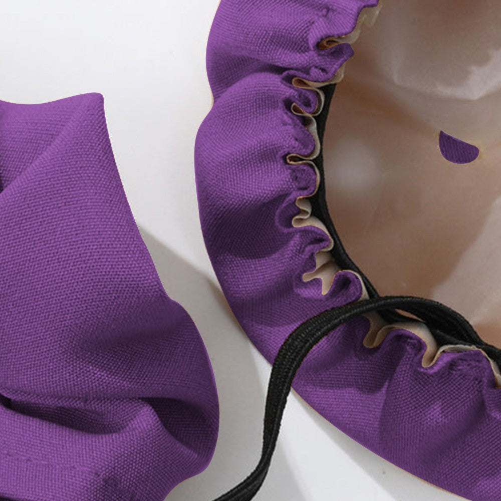 2 X Elastic Scrunchie Hair Rope with Drink Cover Purple and Blue