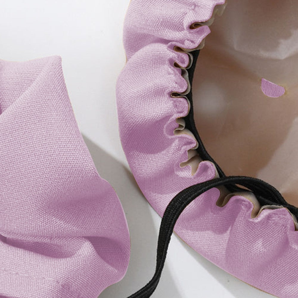 2 X Elastic Scrunchie Hair Rope with Drink Cover Pink and Light Purple