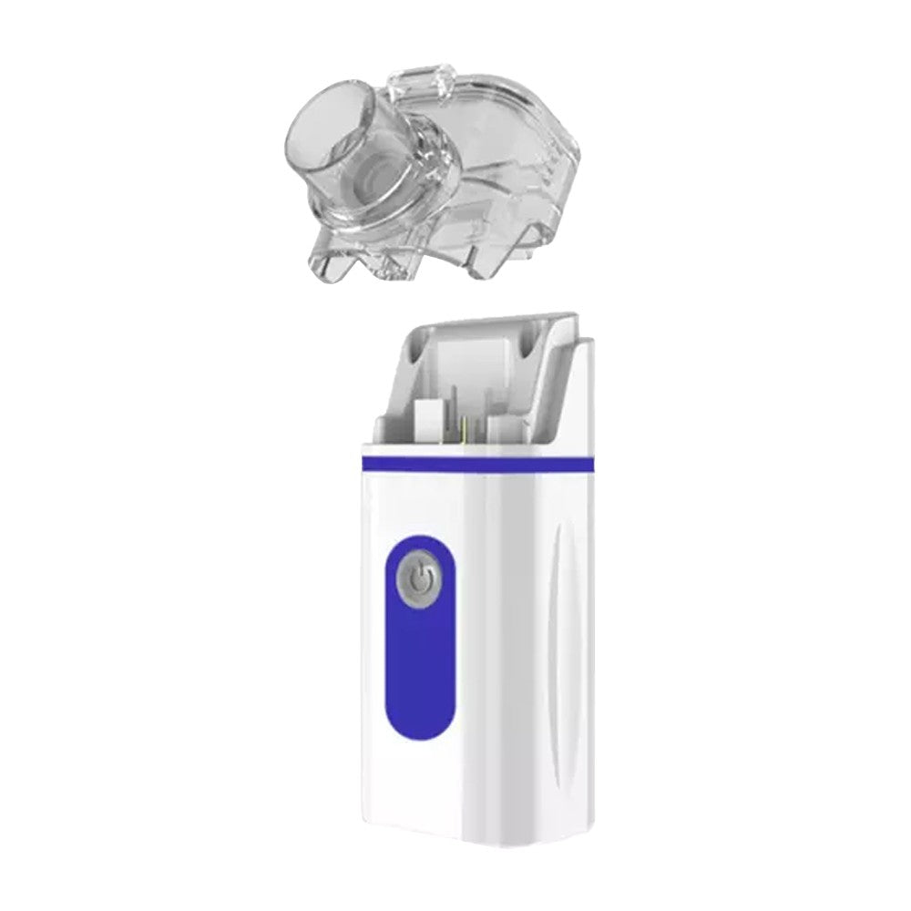 Portable Battery Operated Nebulizer Machine Blue Handheld Mesh Nebulizer Mist Steam Inhaler for Breathing Problems