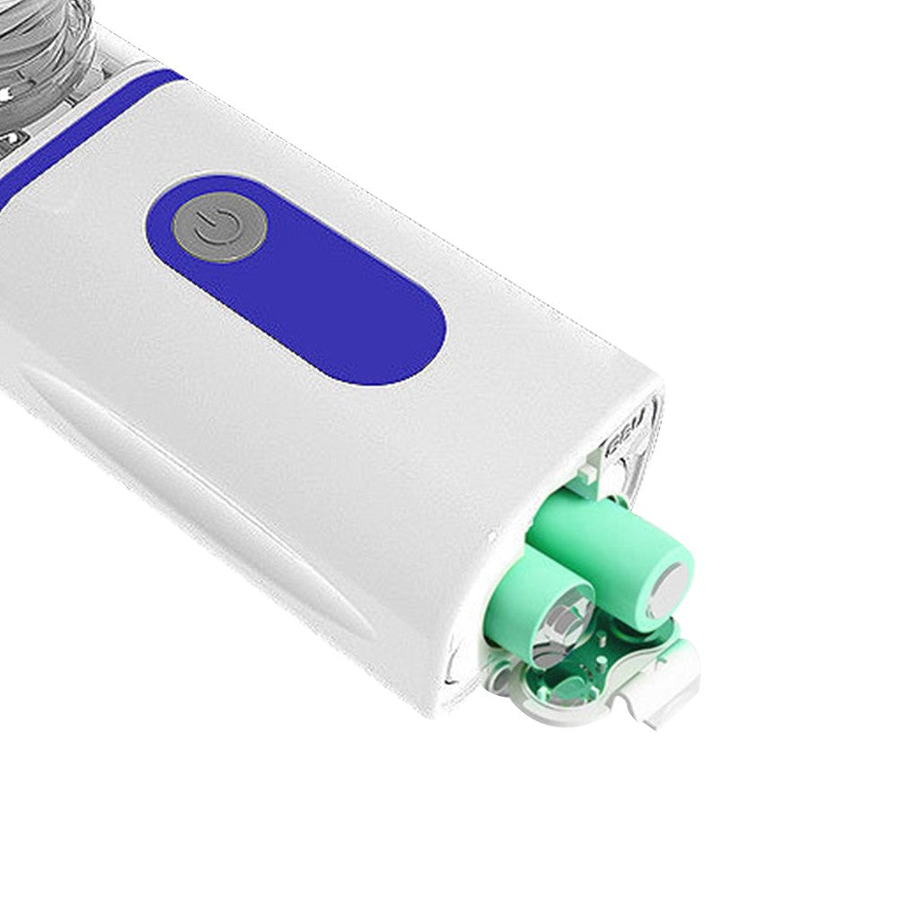 Portable Battery Operated Nebulizer Machine Blue Handheld Mesh Nebulizer Mist Steam Inhaler for Breathing Problems