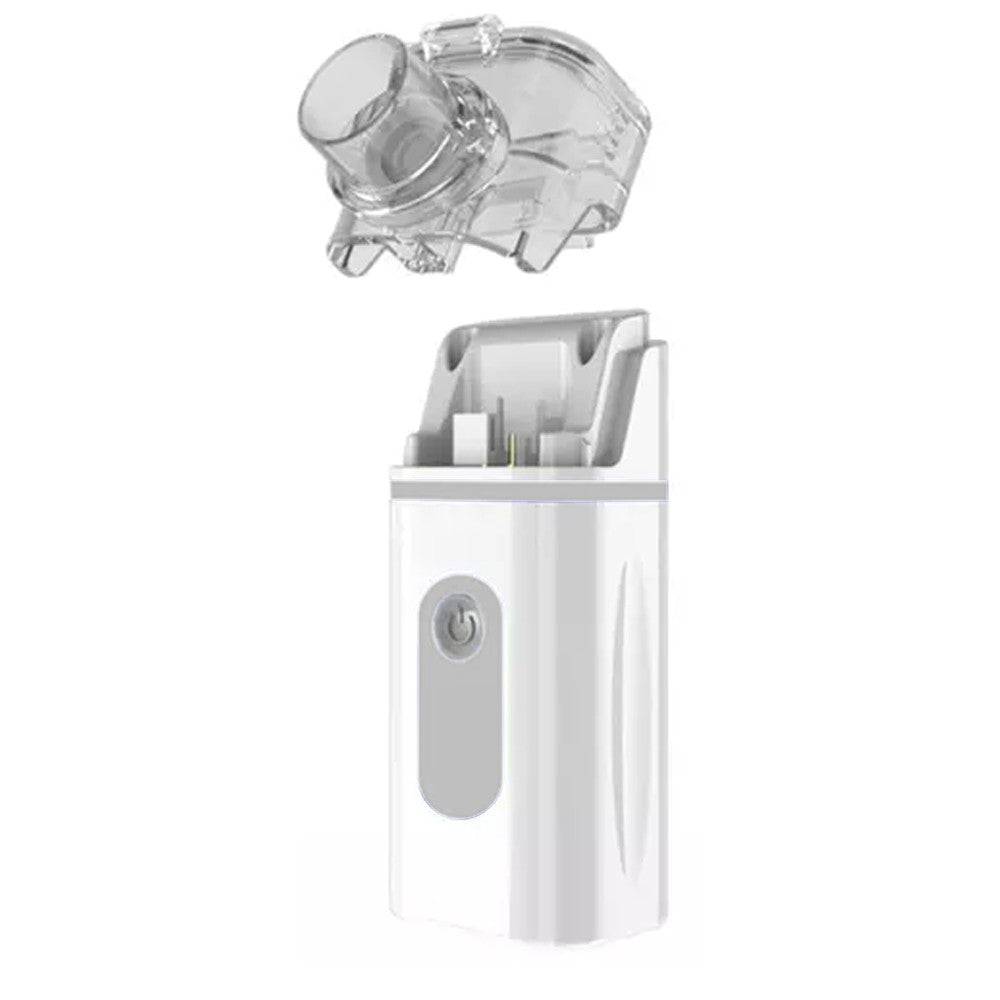 Portable Battery Operated Nebulizer Machine Grey Handheld Mesh Nebulizer Mist Steam Inhaler for Breathing Problems