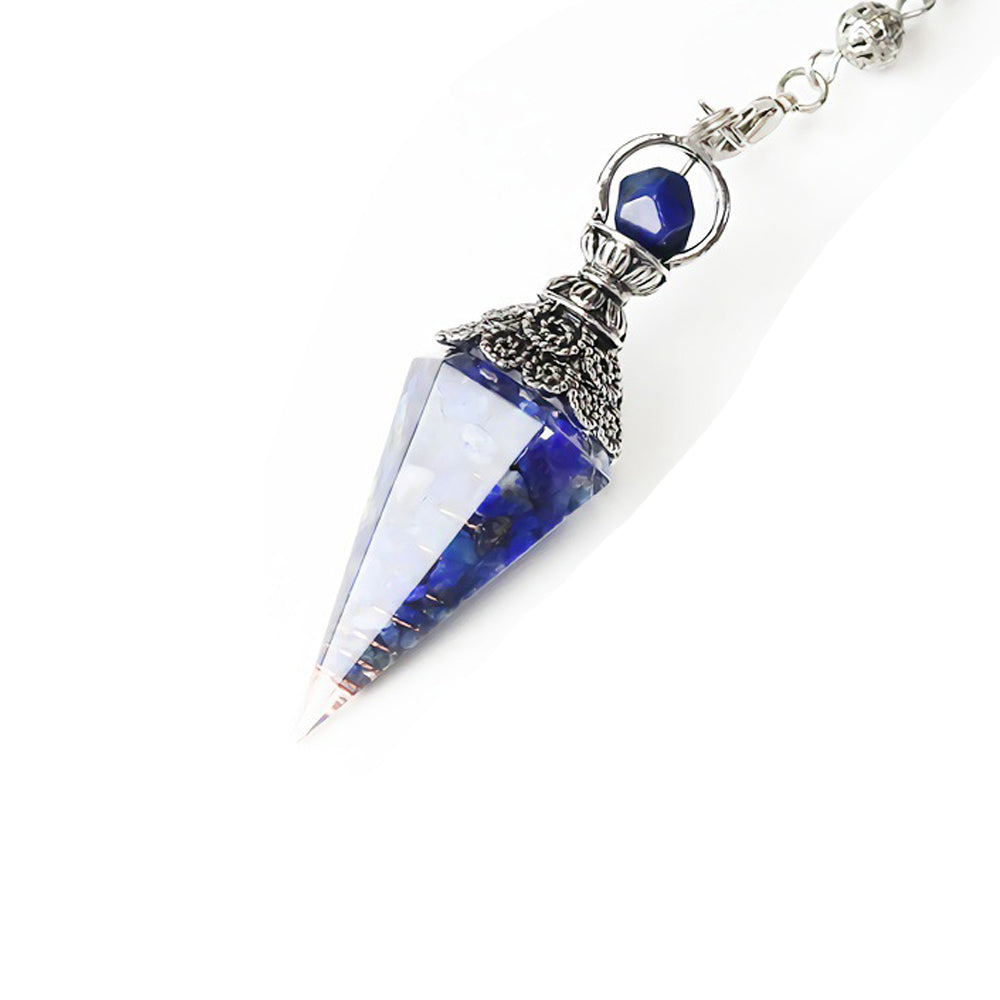 Resin Pendants Chakra Pendants Reiki Pendants Hexagonal Dowsing Pendulum Blue