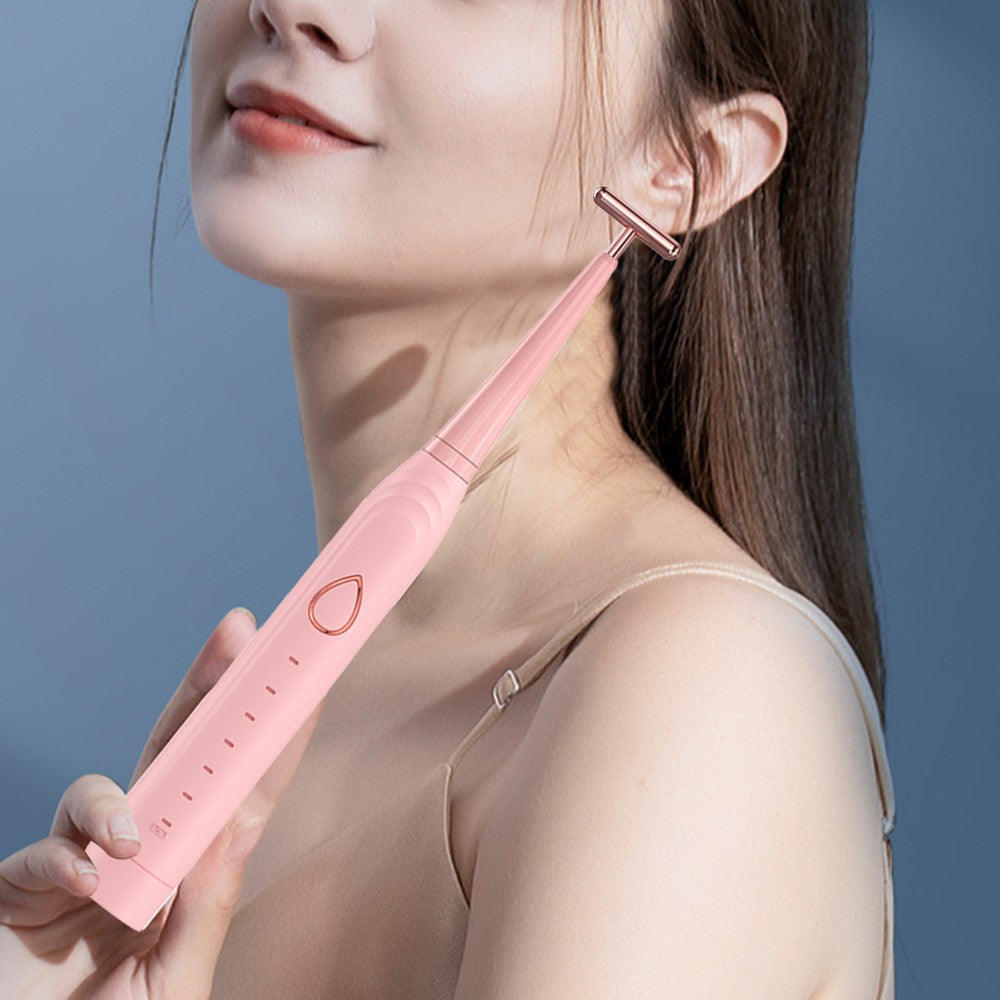 3 in 1 Electric Toothbrushes Rechargeable Face Cleaning Brush Face Massager Pink