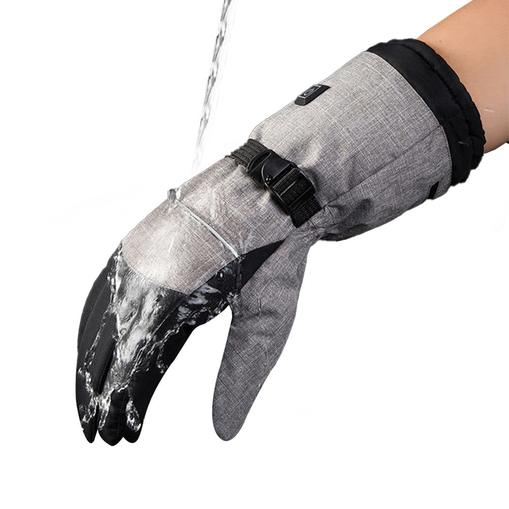 2 Pairs Adult Heated Winter Gloves Touchscreen Gloves Battery Operated Warm Ski Gloves Cycling Gloves