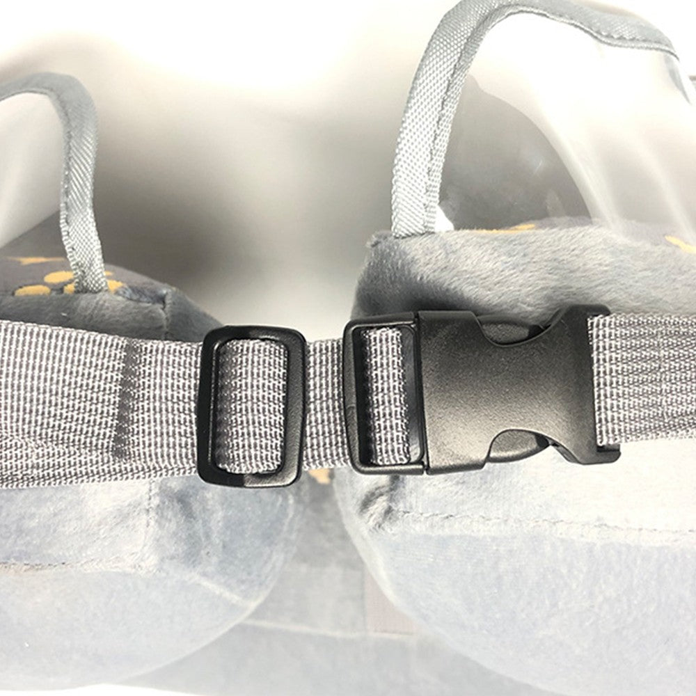 M Inflatable Dog Cone Cat E-Collar Soft Pet Protective Recovery Donut Collar with Anti Licking Baffle Grey