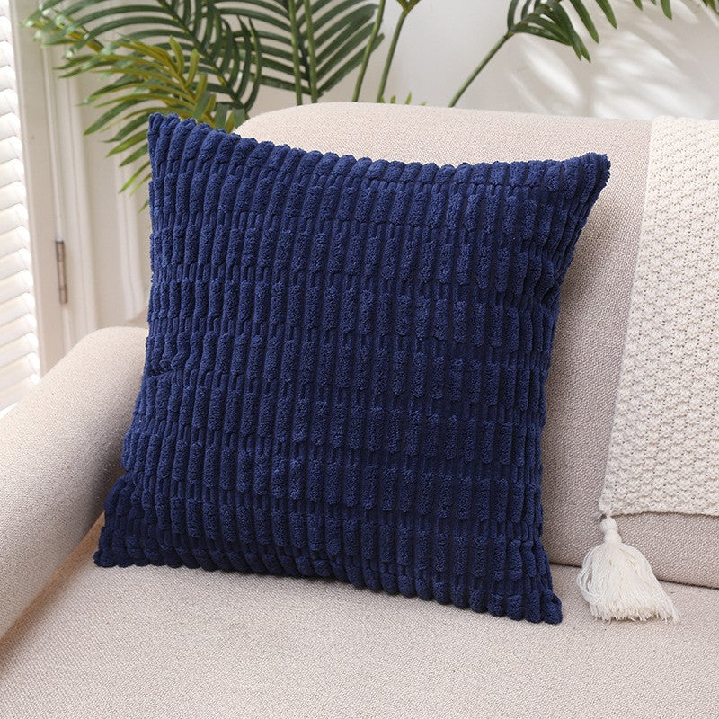 2Pcs 45x45cm Pillowcase Soft Throw Pillow Cases Cushion Covers Home Decor Navy Blue