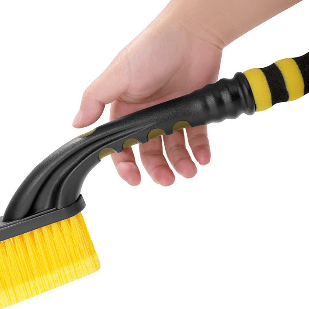 2-in-1 Detachable Ice Scraper and Snow Brush for Car Windshield Yellow