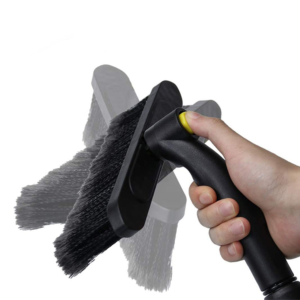 2-in-1 Extendable Ice Scraper and Snow Brush for Car Windshield Yellow