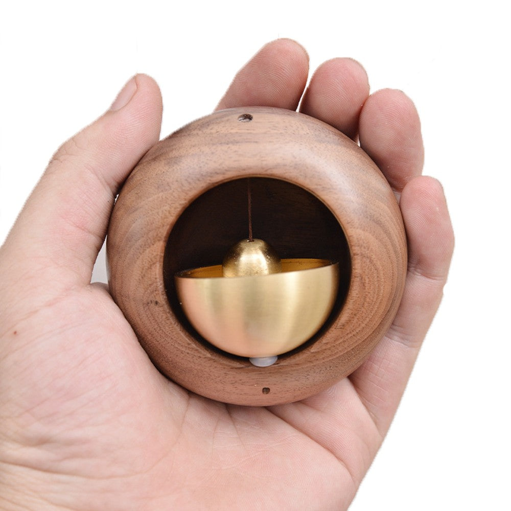 Ebony Wood Shopkeepers Bell for Door Opening Entrance Doorbell Wind Chime Ring Bell