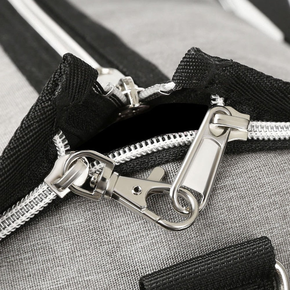 2 in 1 Carry on Garment Bag Travel Duffel Bag Suit Cover Bag with Shoe Compartment Grey