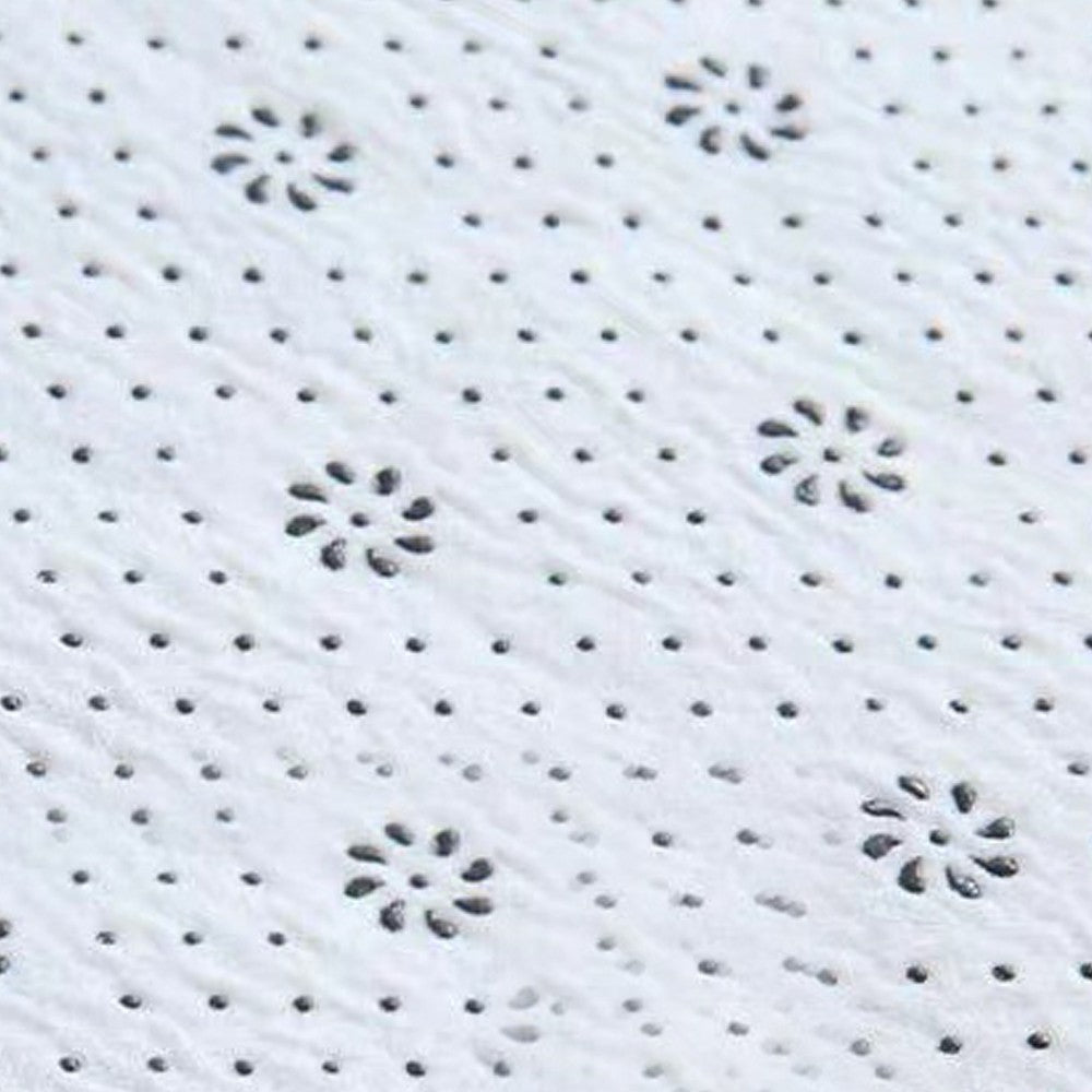 60x90cm Cobblestone Embossed Bath Mat Anti-Slip Coral Fleece Floor Mat Doormat White