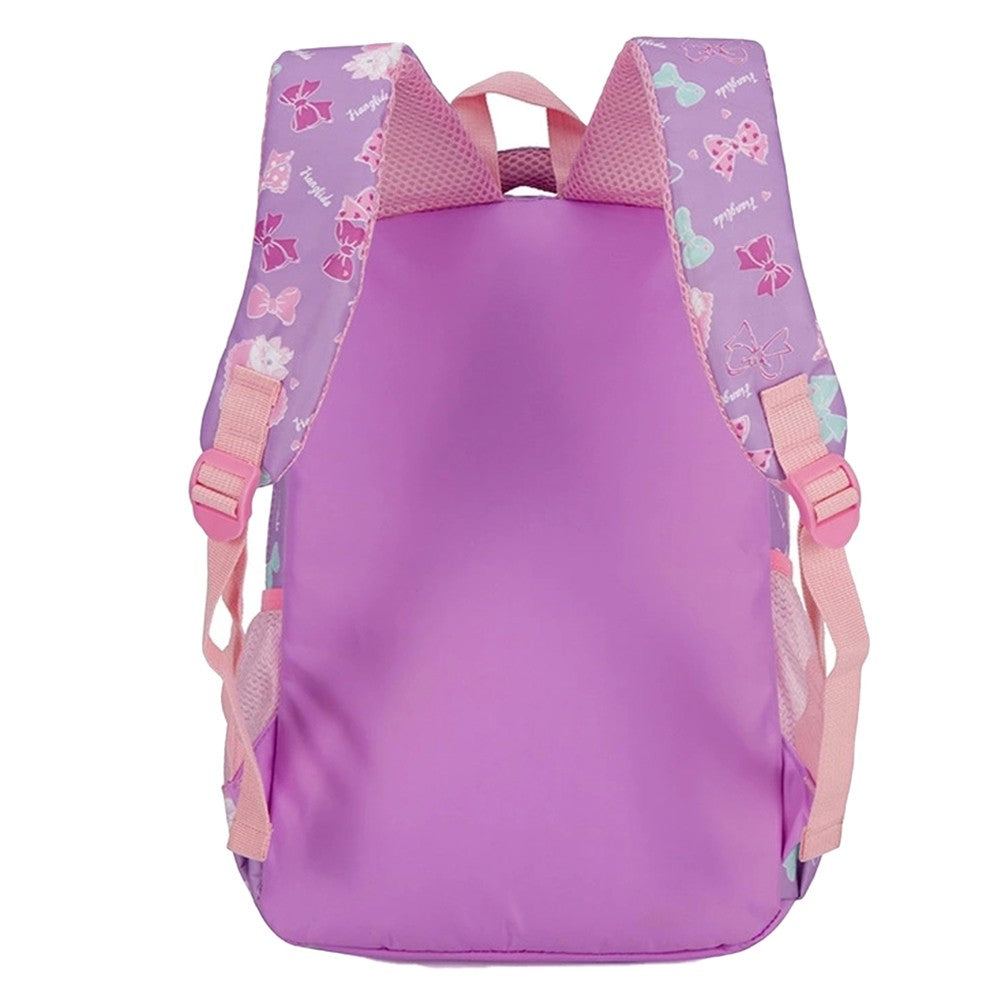 3-Piece Girls School Backpack Pencil Bag Kids School Bags Purple
