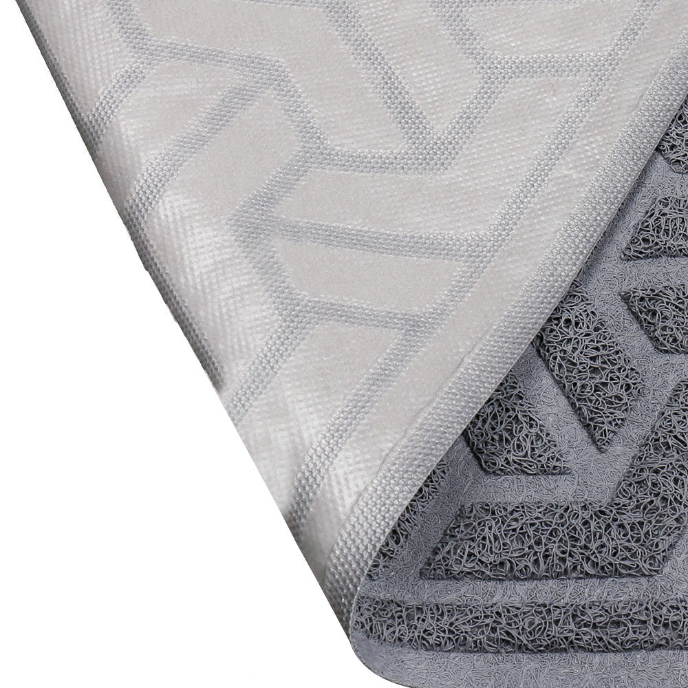 60x90cm PVC Cat Litter Mat Water-resistant Cat Litter Trapping Mat Litter Box Mat Grey