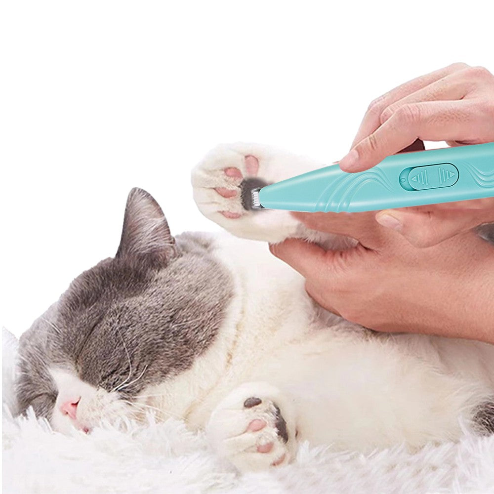 Electric Pet Paw Hair Clipper Cordless Pet Paw Hair Trimmer Battery Powered Blue