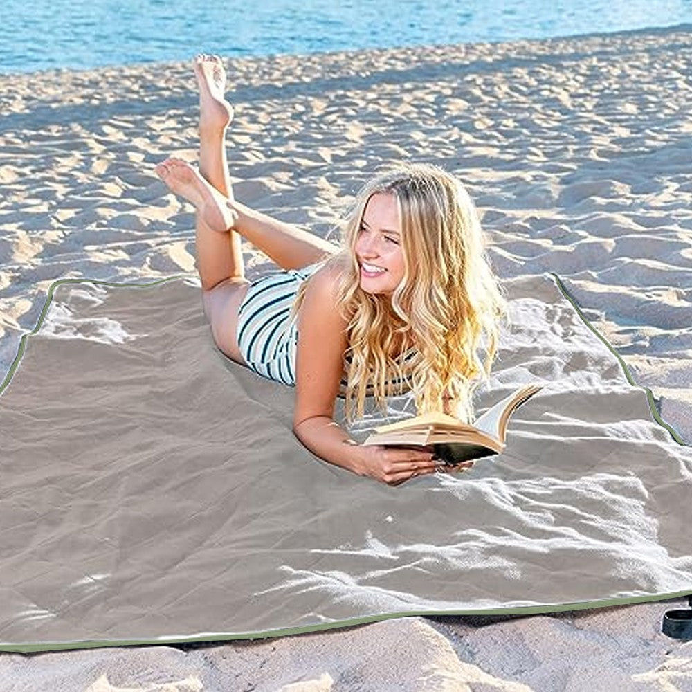 200x140cm Outdoor Waterproof Camping Blanket Polar Fleece Wind-resistant Blanket Army Green