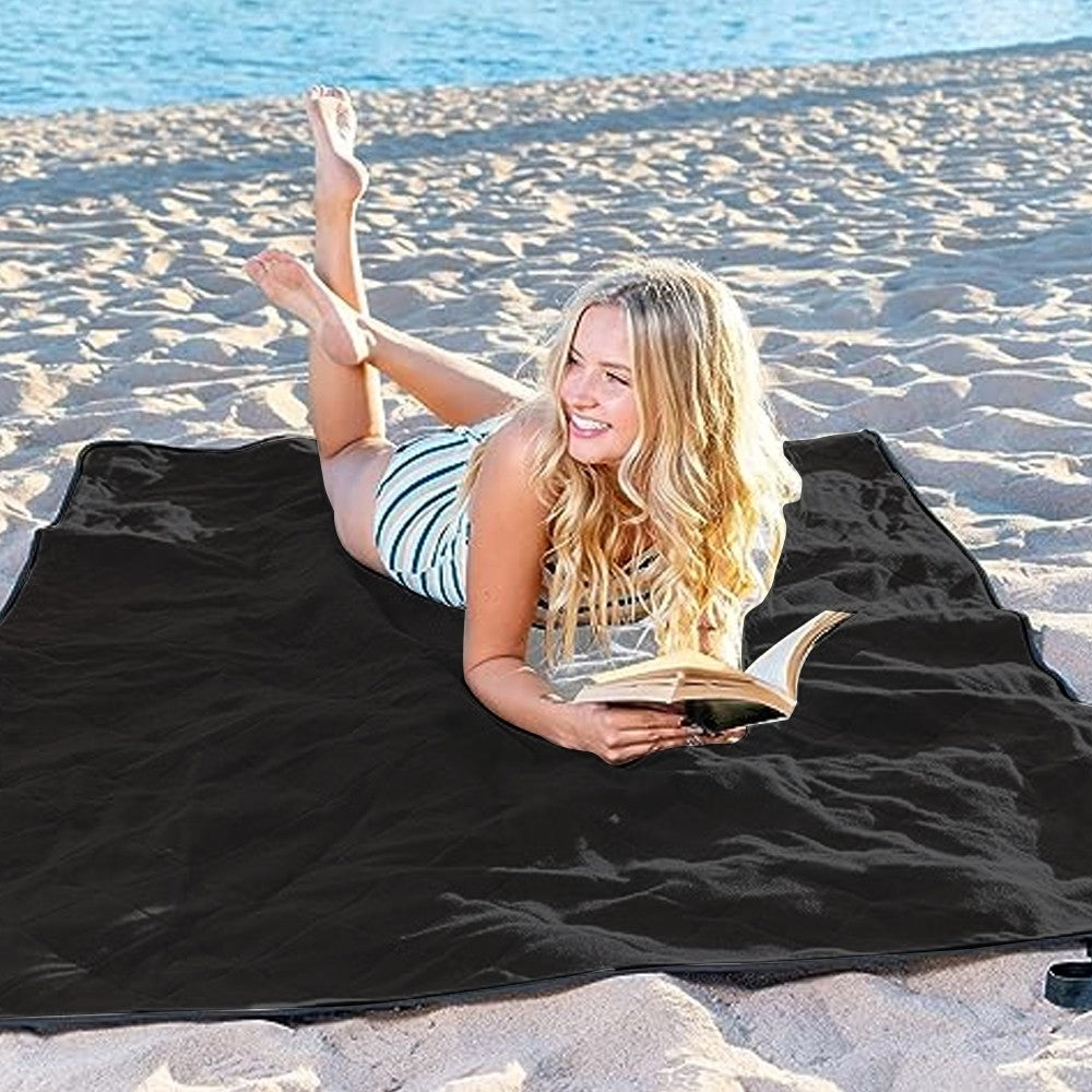 200x140cm Outdoor Waterproof Camping Blanket Polar Fleece Wind-resistant Blanket Grey