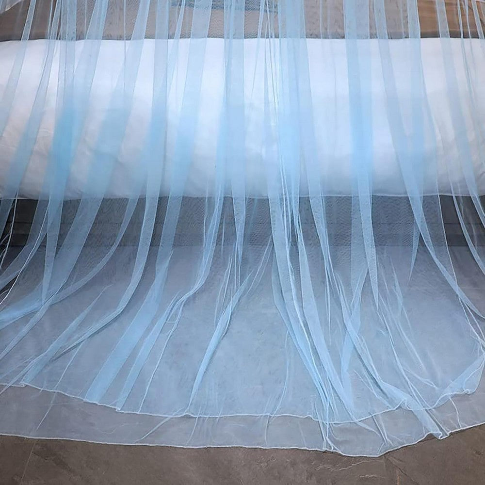 Bed Canopy Bedcover Bed Curtain Dome Mosquito Net Universal Size Blue