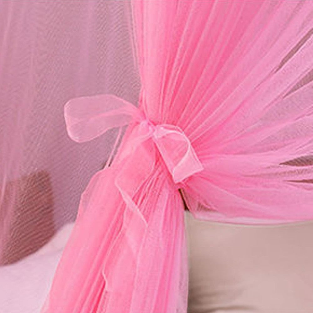 Bed Canopy Bedcover Bed Curtain Dome Mosquito Net Universal Size Pink