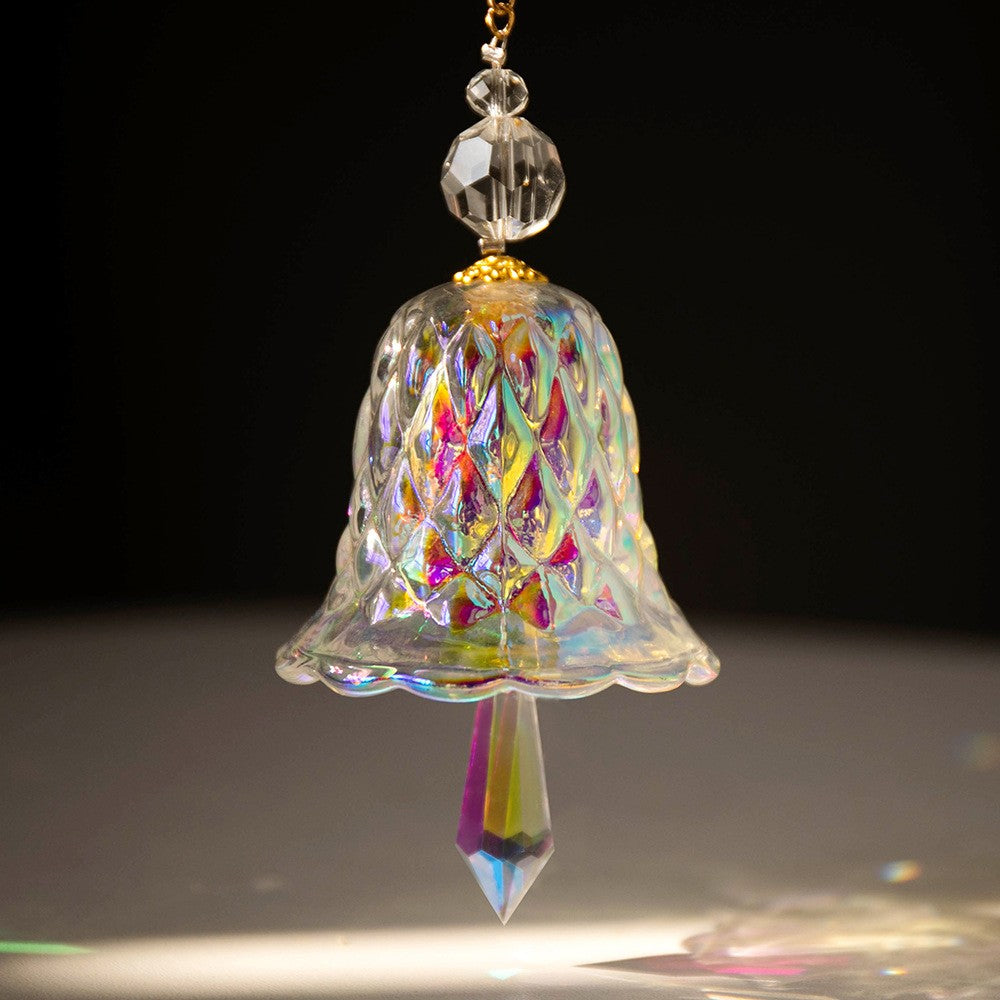 2Pcs Glass Wind Chime Sun Catcher Hanging Crystal Prism Ornament Home Decor