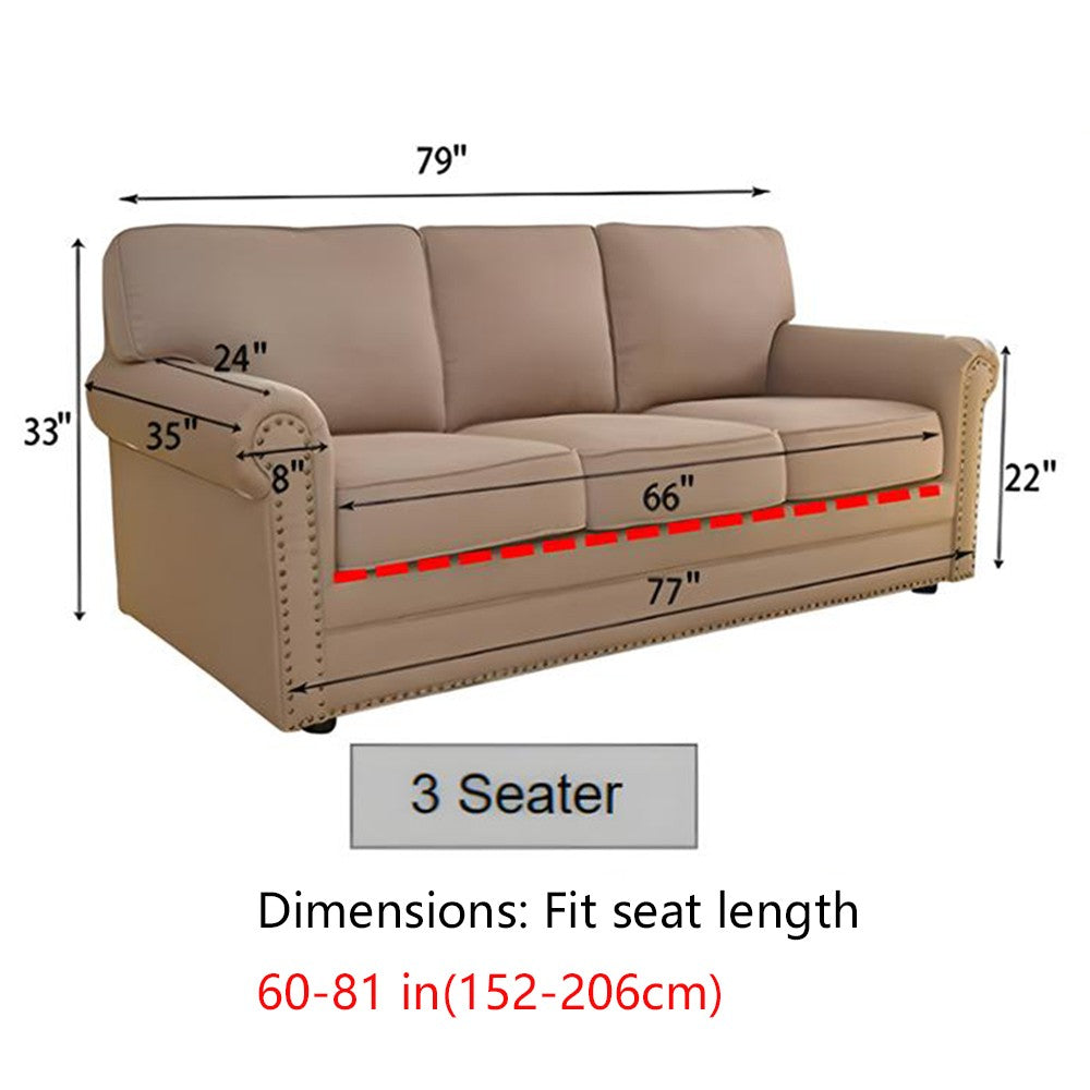 For 3-Seater Sofa Red Christmas Printed Sofa Cover Stretch Couch Cover Sofa Slipcover