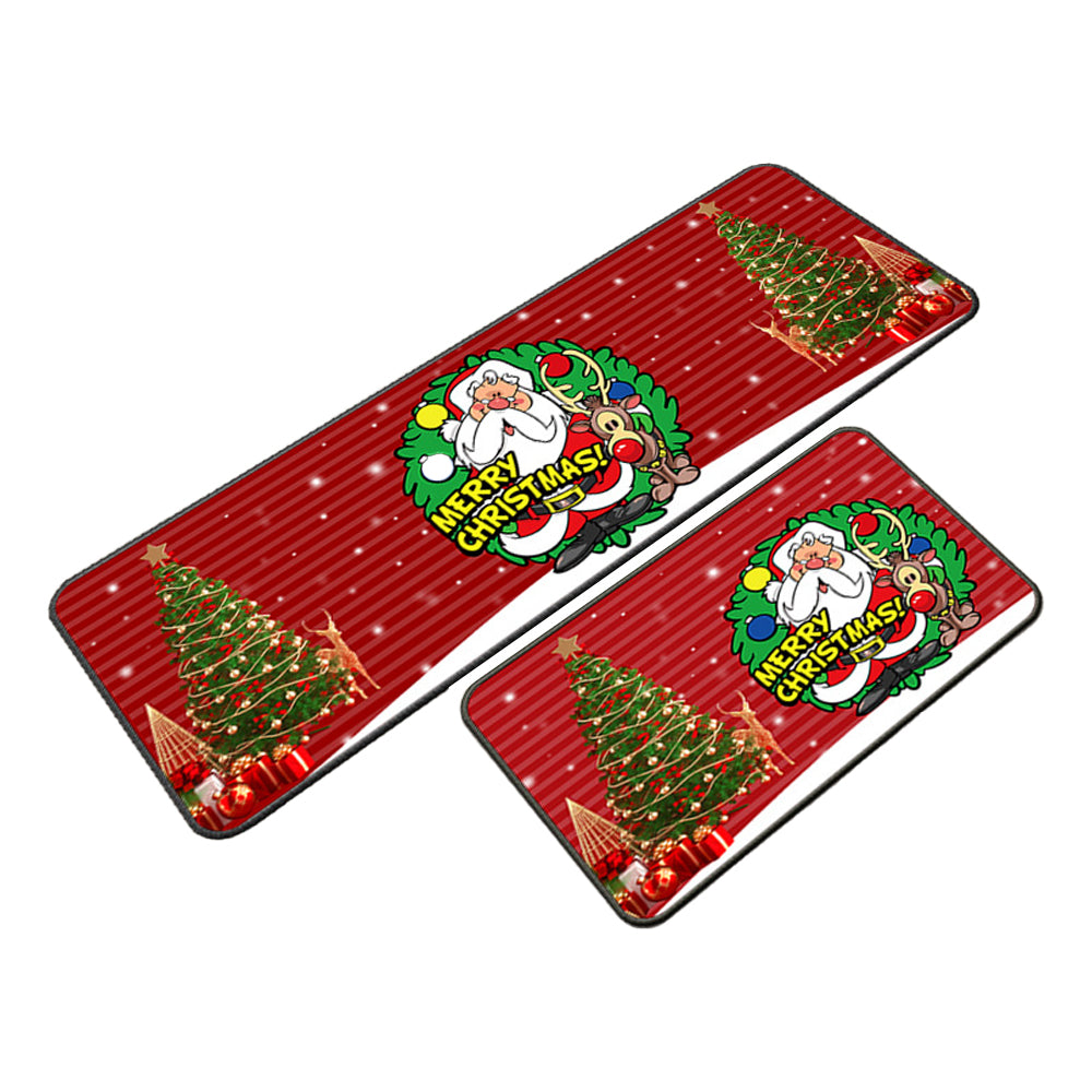 Style2 2 Pieces Christmas Kitchen Rugs Floor Mats