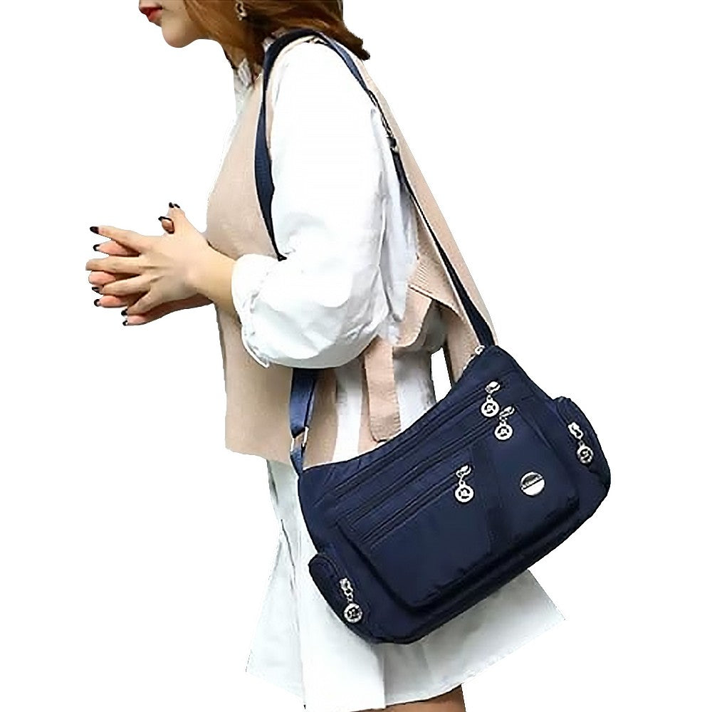 Blue Multifunctional Casual Crossbody Shoulder Bag Handbags for Women