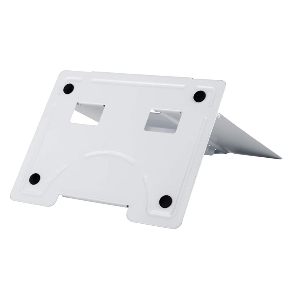Foldable Metal Book Stand Adjustable Hands Free Book Holder for Reading - White
