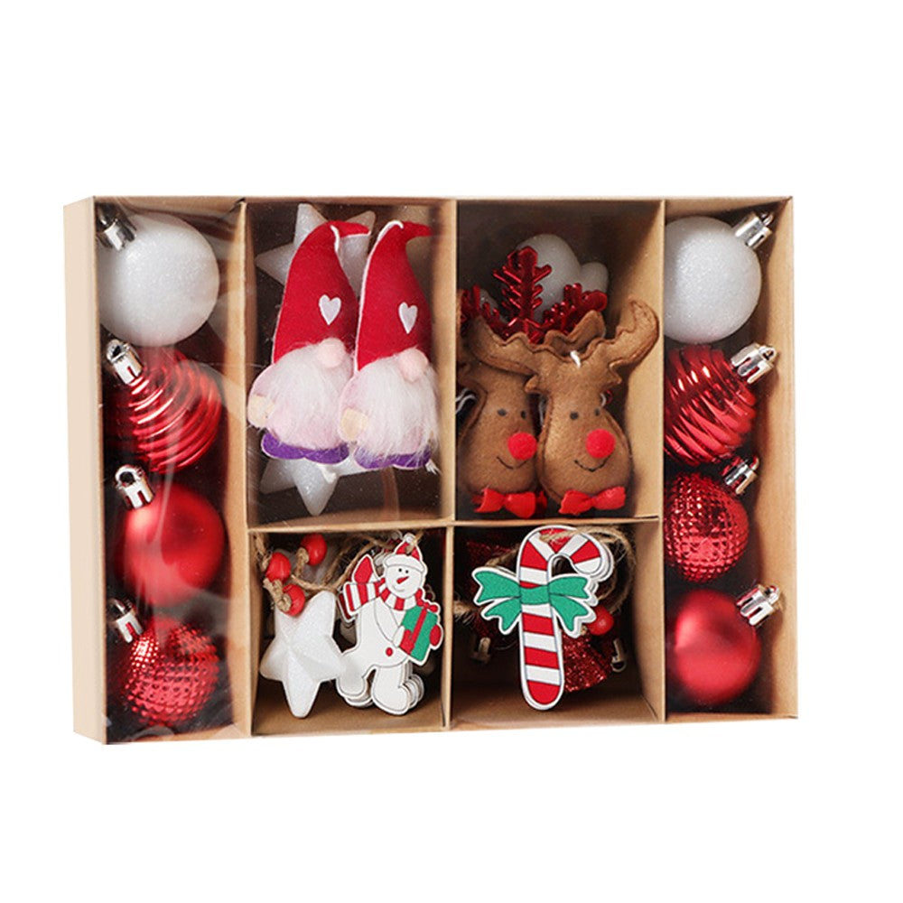 1 Set of 32Pcs Christmas Balls Ornaments Christmas Tree Hangings - Style 2