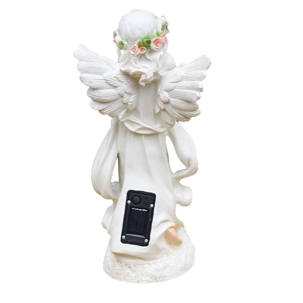 Angel Statue with Solar Light Garden Sculptures Yard Decorations Lawn Ornaments