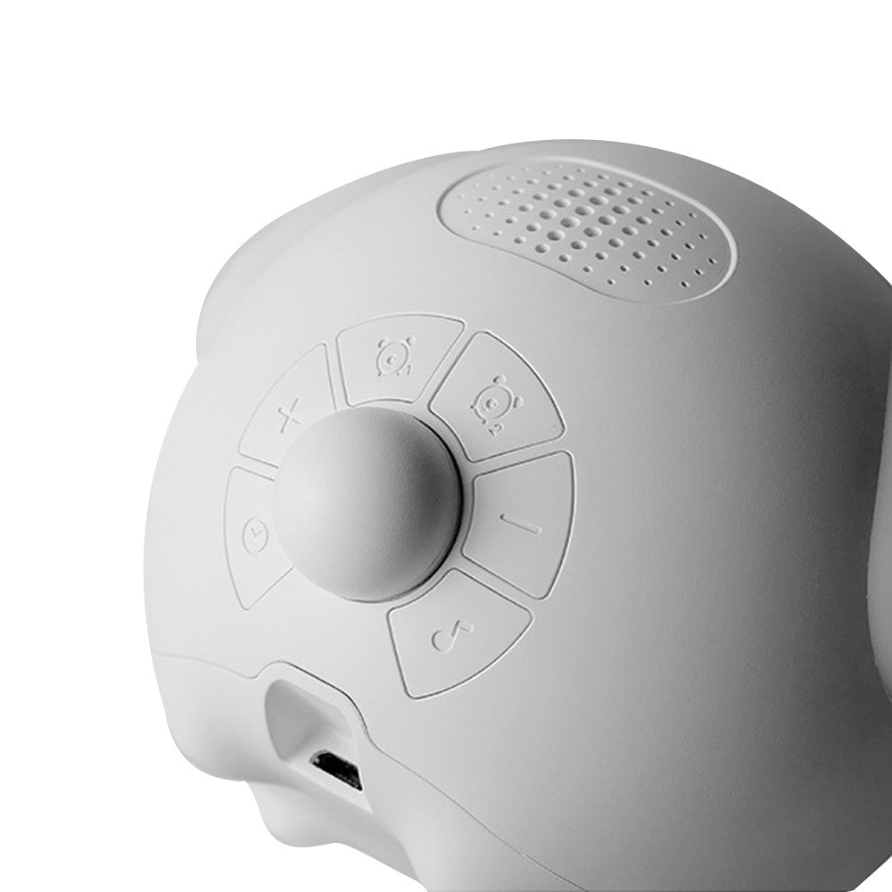 Wake-up Alarm Clock Voice-Activated Bedside Alarm Clock with Night Light - White