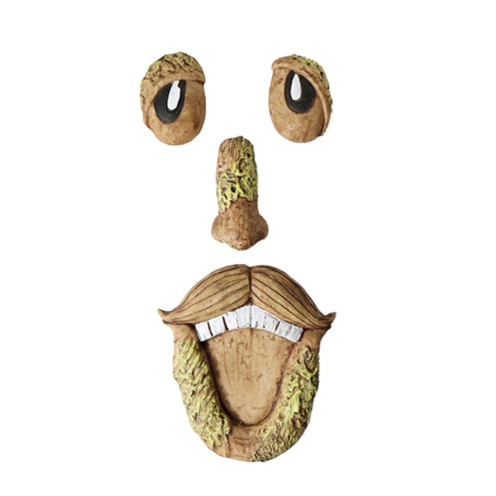 Tree Face Outdoor Statues Tree Hugger Bark Ghostface Decor Yard Art - Style D