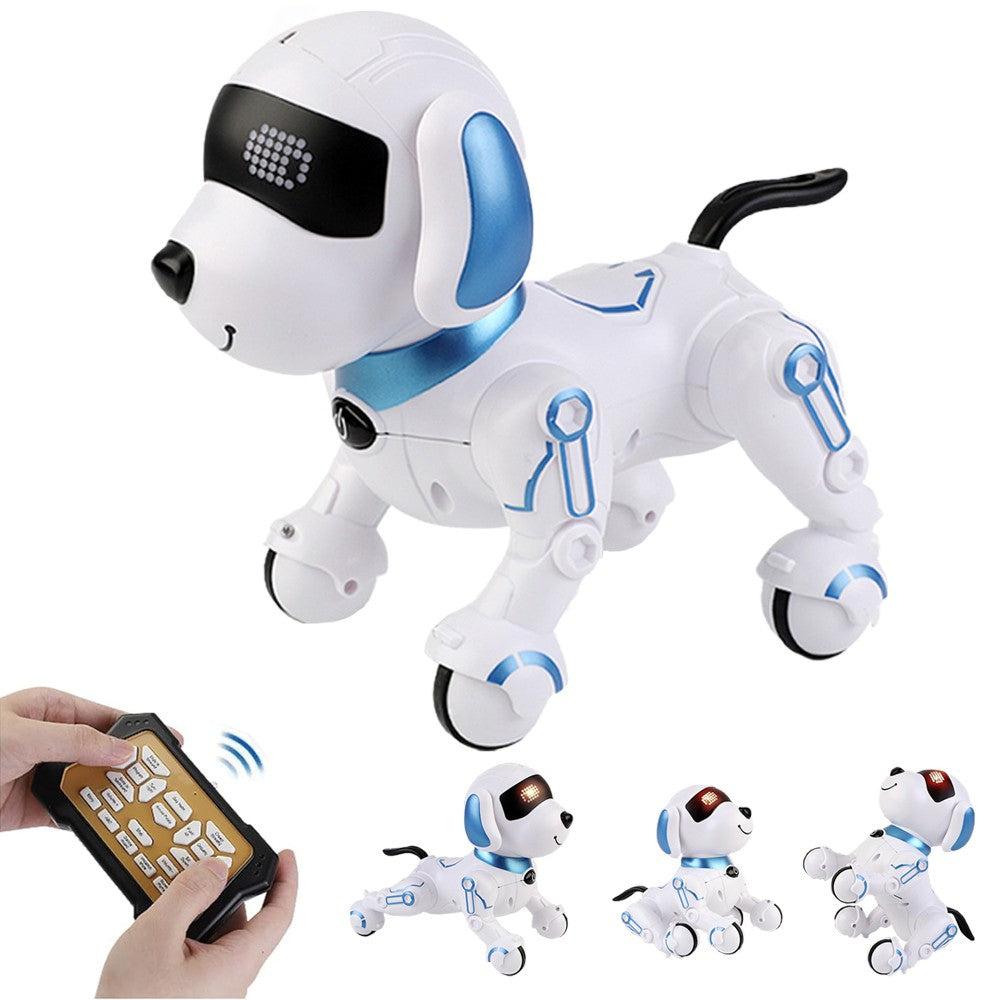 Kids Interactive Robot Dog Toy Remote Control Toy Programmable RC Pet Dog - Blue