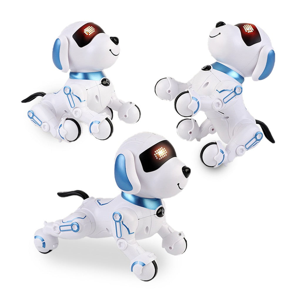Kids Interactive Robot Dog Toy Remote Control Toy Programmable RC Pet Dog - Blue