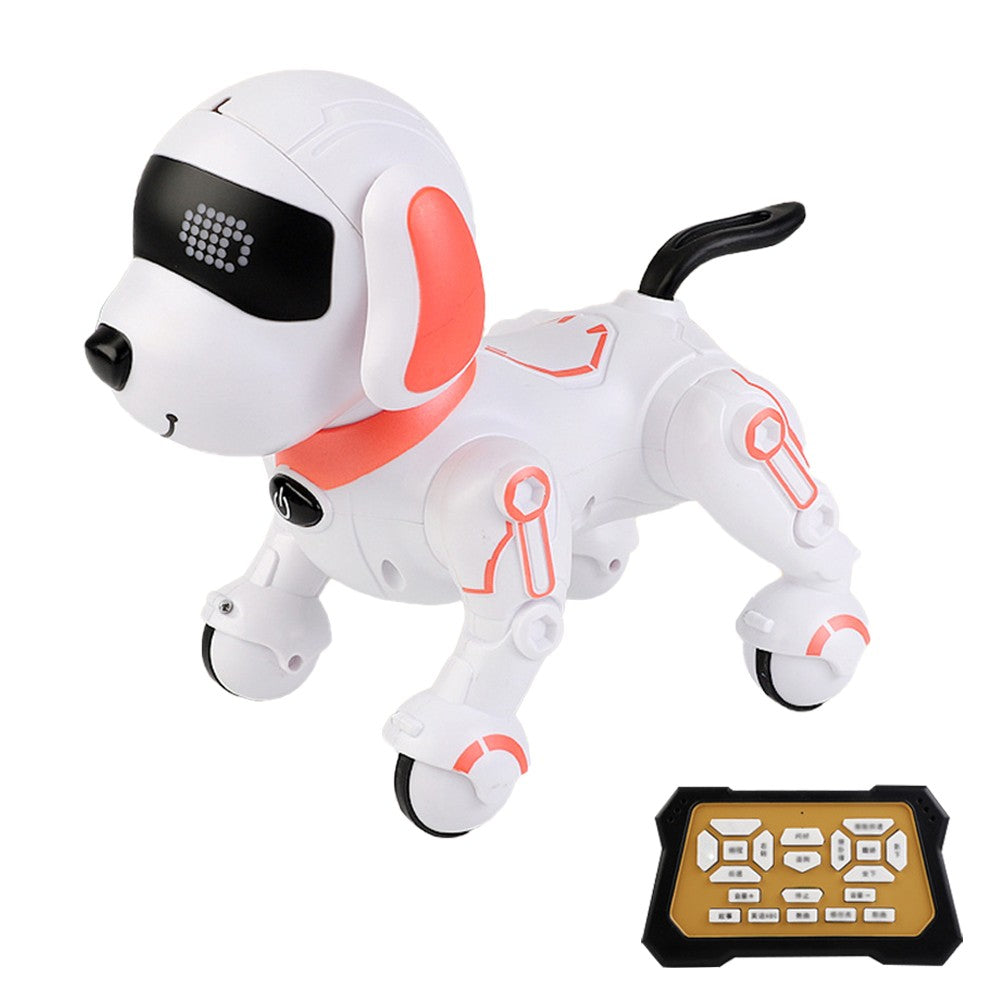 Kids Interactive Robot Dog Toy Remote Control Toy Programmable RC Pet Dog - Pink