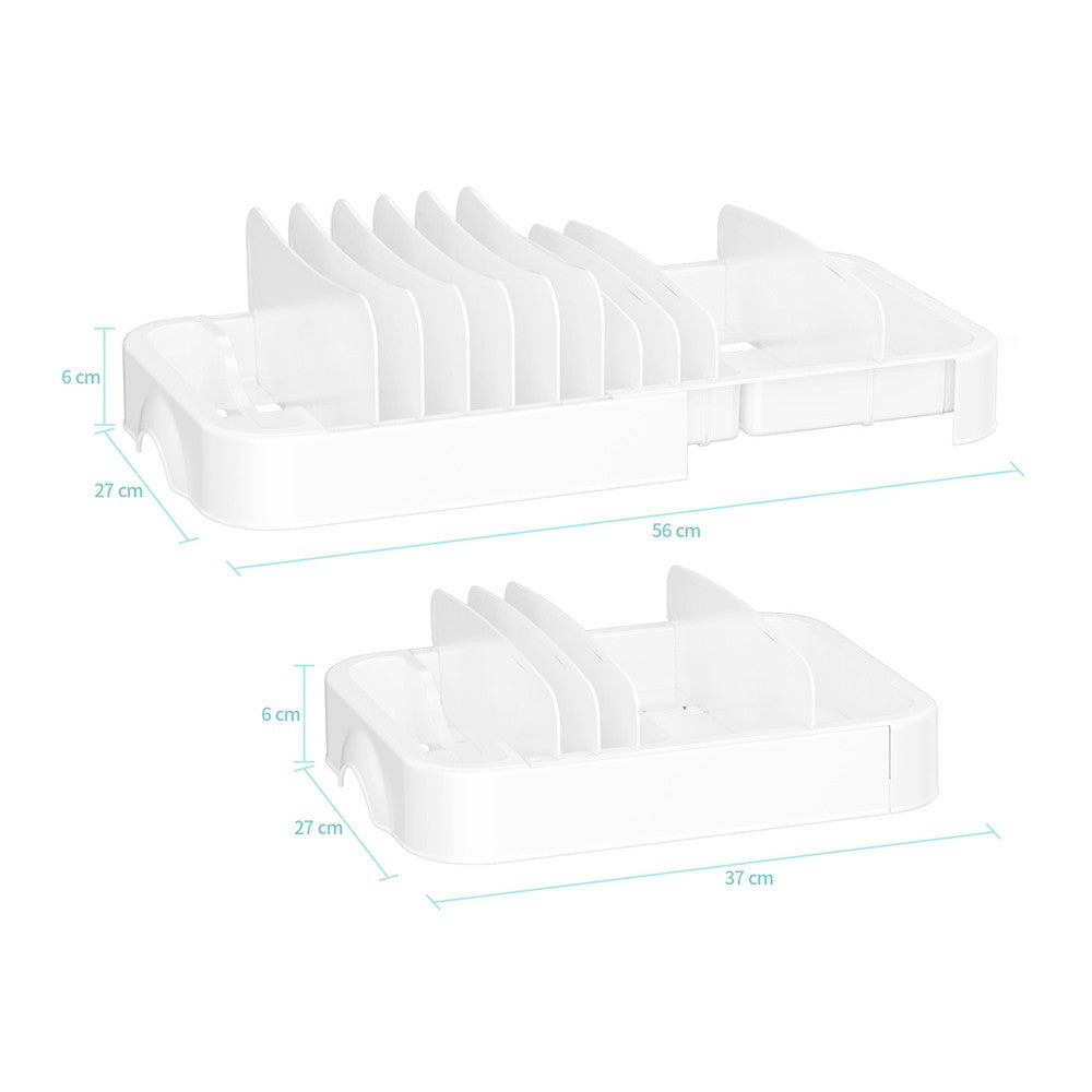 Kitchen Cabinet Expandable Food Container Lid Organizer with Removable Dividers