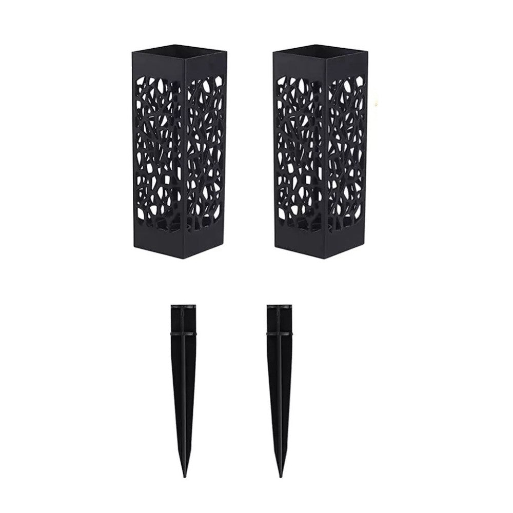 4pcs Cemetery Vases Hollow with Ground Spikes for Gravestone Garden Outdoor