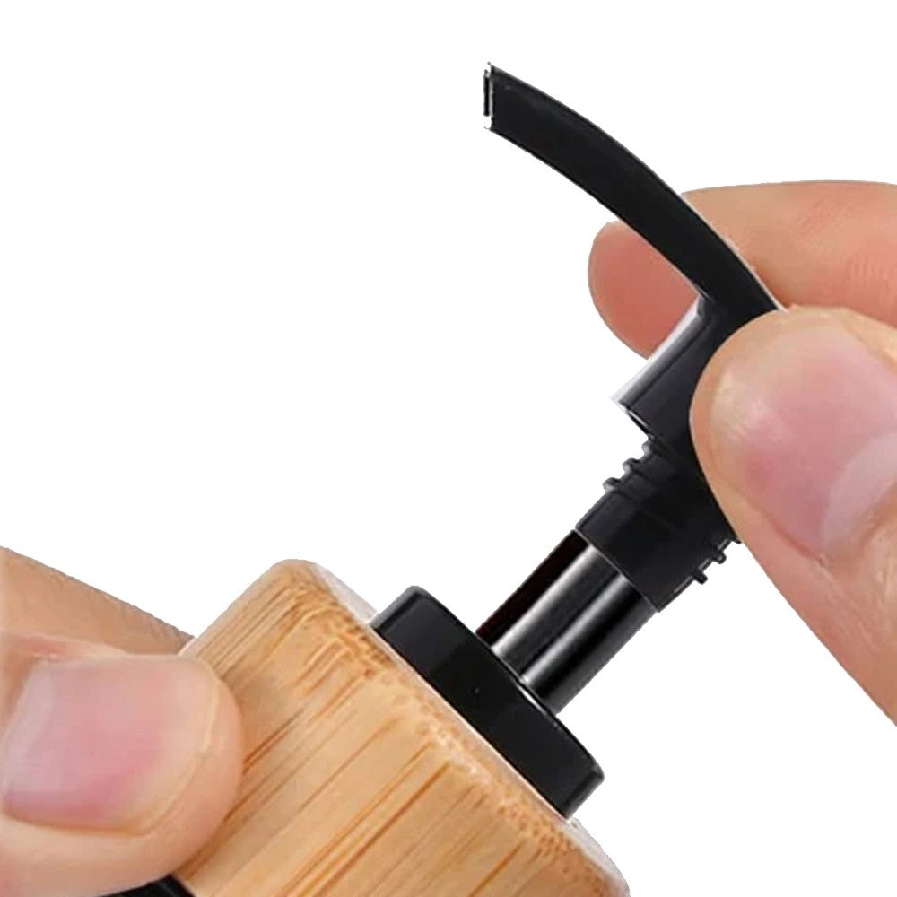 Refillable Empty Pump Bottle Shampoo Container with 24 Pieces Label Set - White