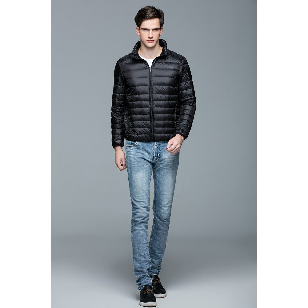 Mens Stand-up Collar Jacket K-6006 Black