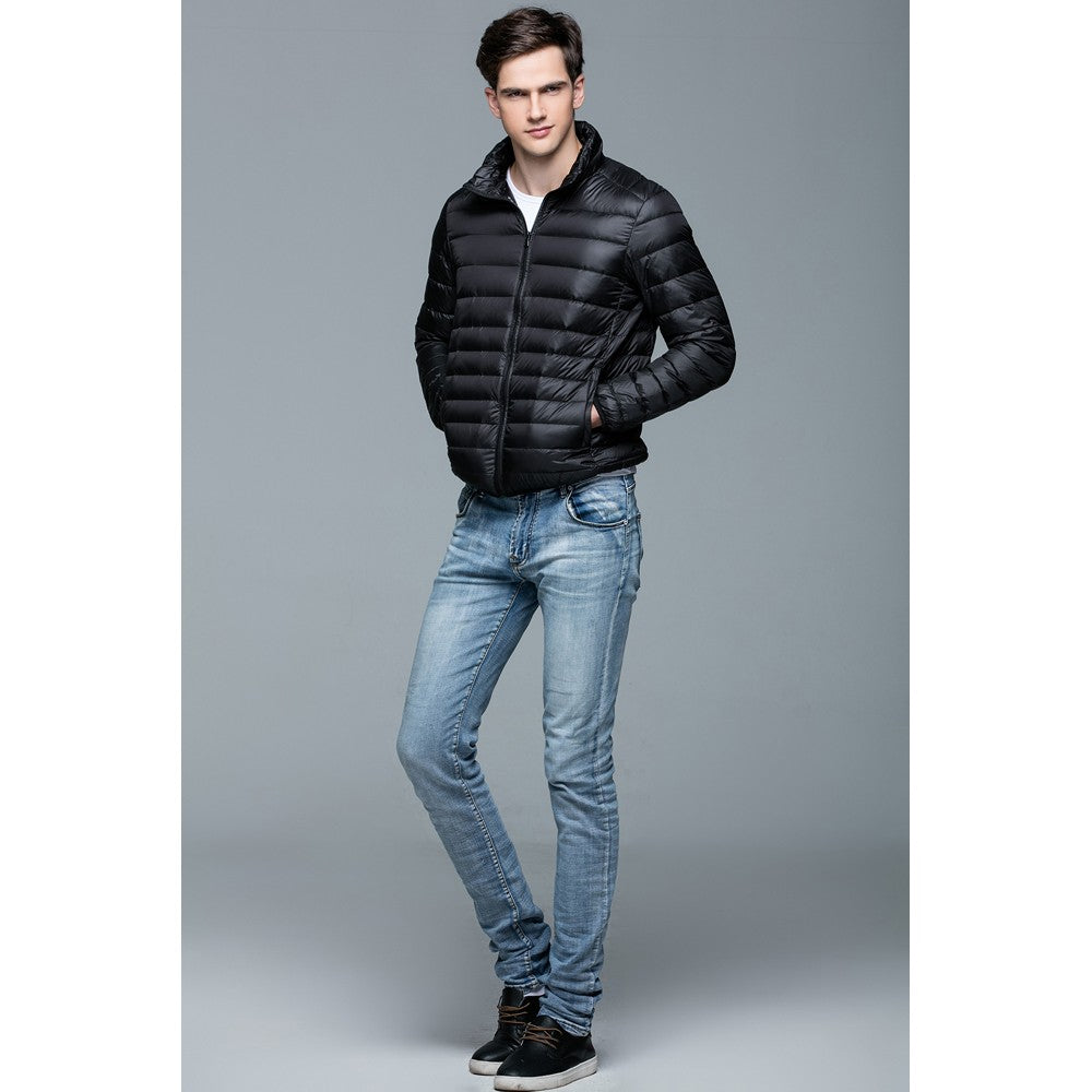 Mens Stand-up Collar Jacket K-6006 Black