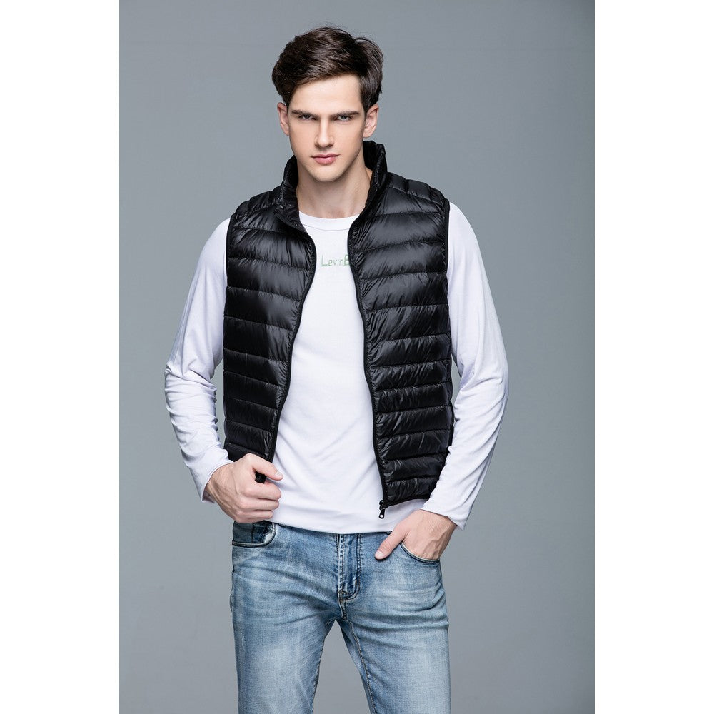 Mens Stand-up Collar Vest K-6005 Black