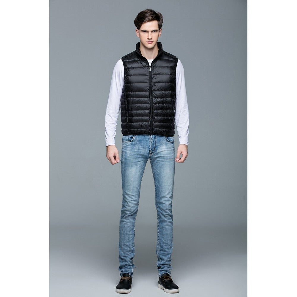 Mens Stand-up Collar Vest K-6005 Black