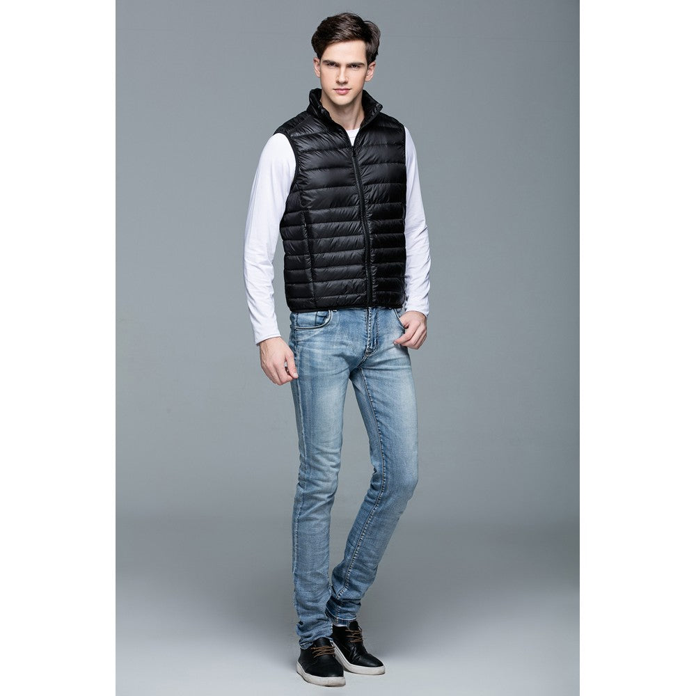 Mens Stand-up Collar Vest K-6005 Black
