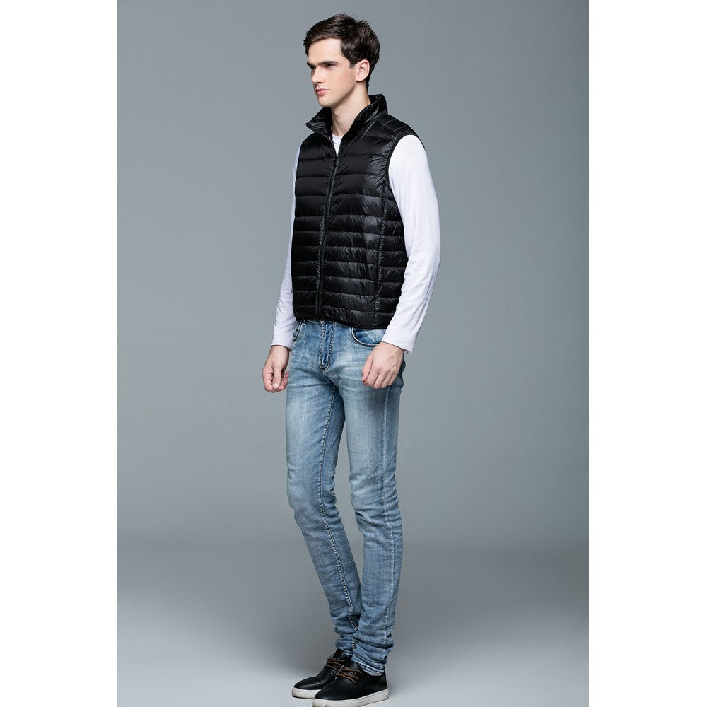 Mens Stand-up Collar Vest K-6005 Black