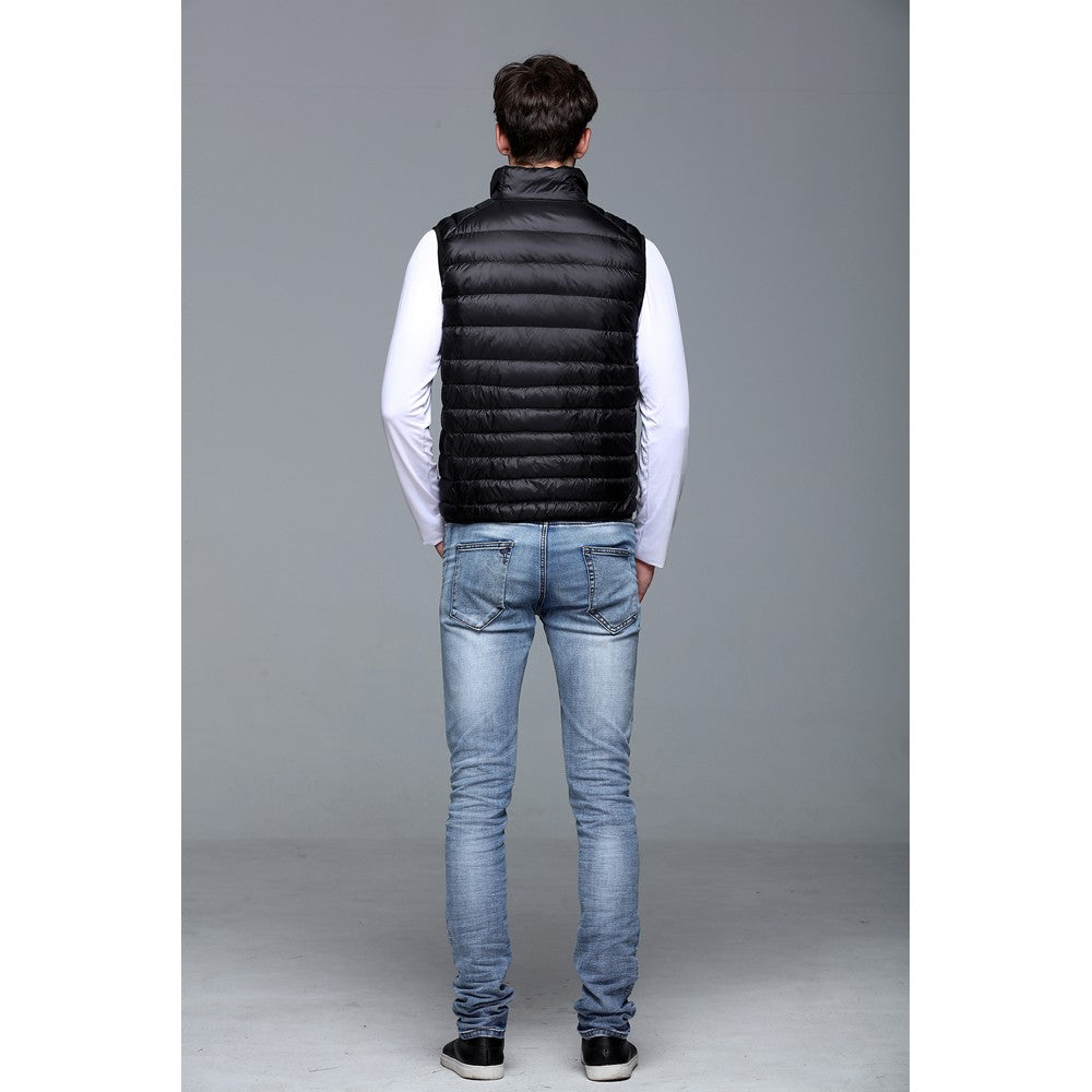 Mens Stand-up Collar Vest K-6005 Black