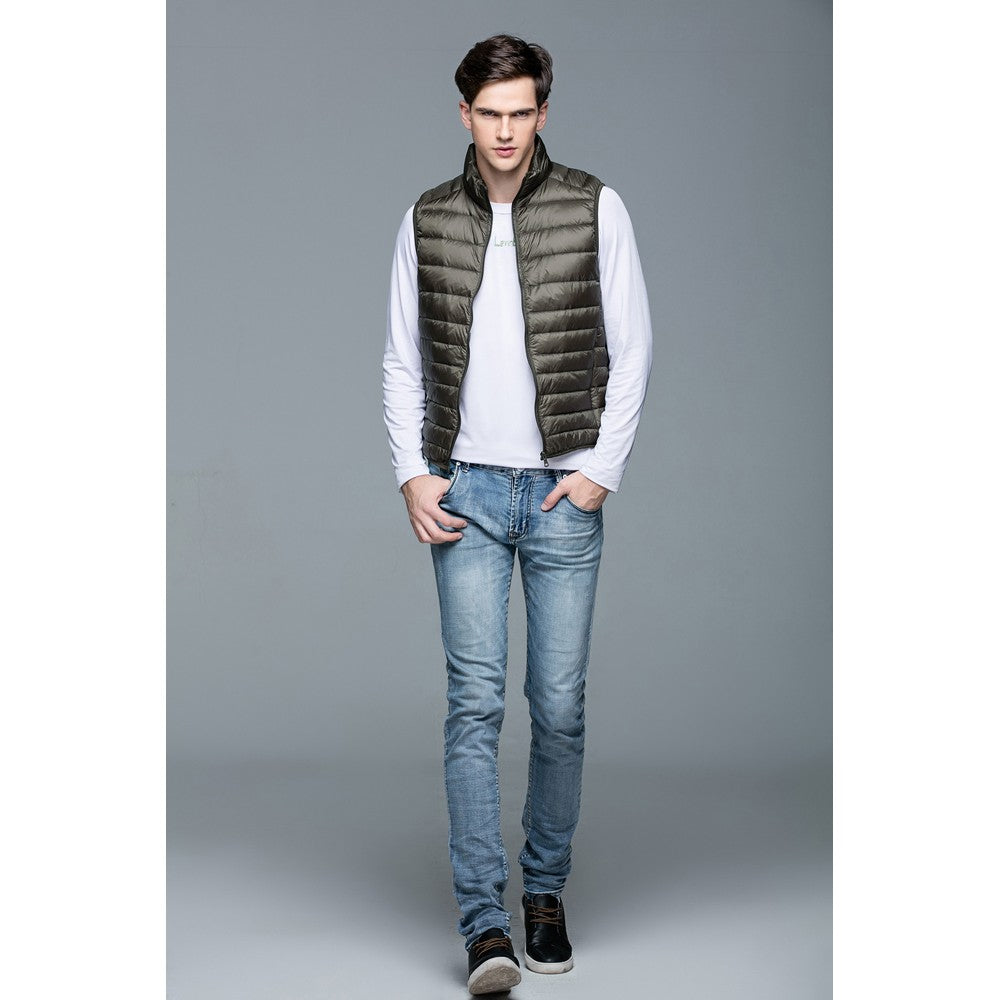 Mens Stand-up Collar Vest K-6005 Olivegreen