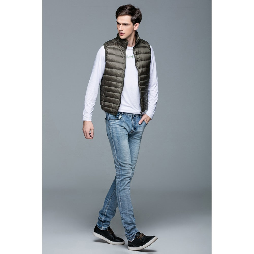 Mens Stand-up Collar Vest K-6005 Olivegreen