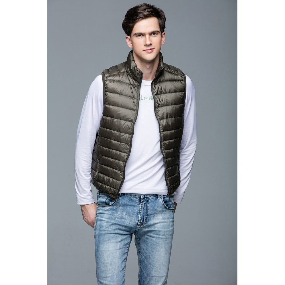 Mens Stand-up Collar Vest K-6005 Olivegreen
