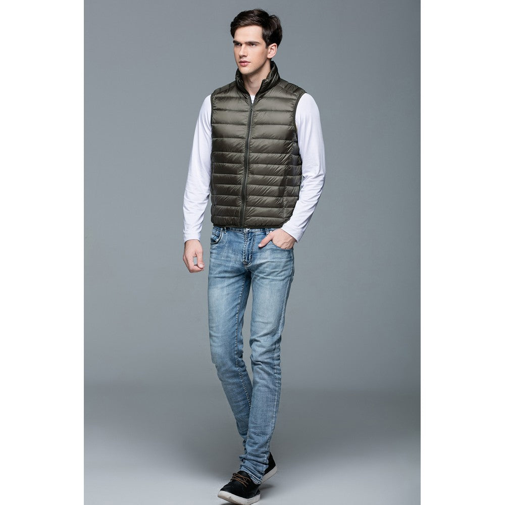 Mens Stand-up Collar Vest K-6005 Olivegreen