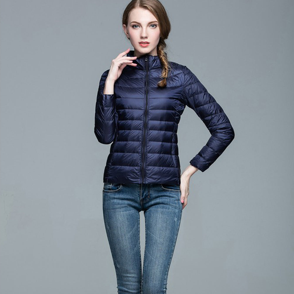 Womens Stand-up Collar Jacket K-6002 Navy