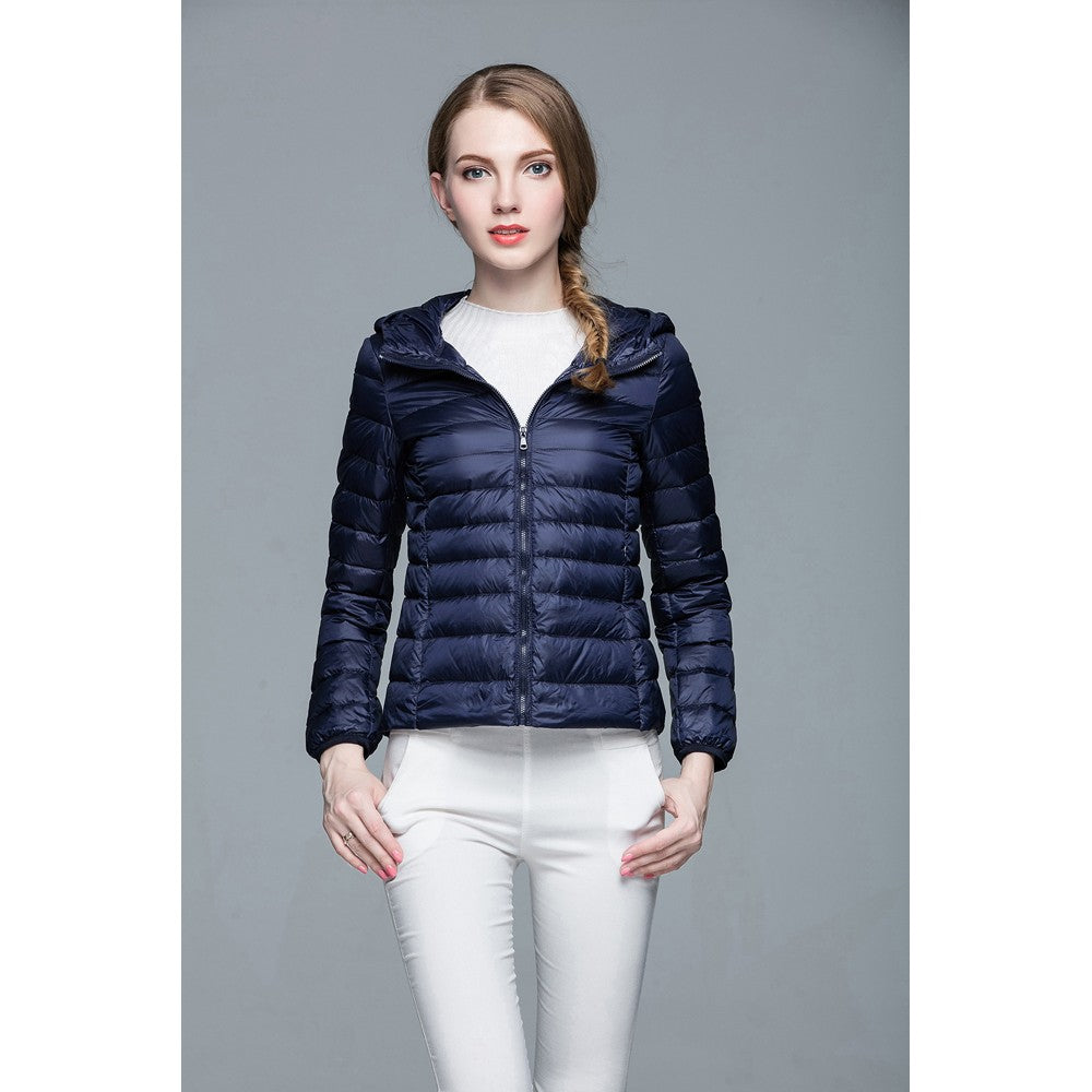 Womens Hooded Warm Jacket K-6003 Navy